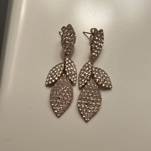 Long earrings gold and silver